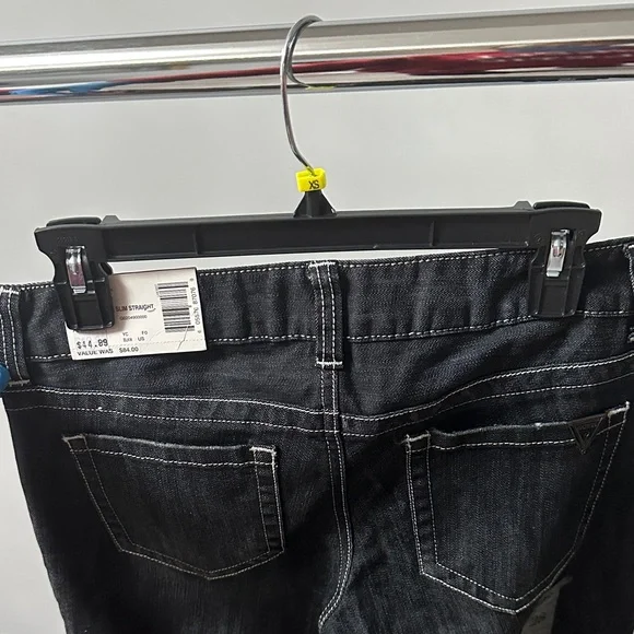 Guess Jeans Pismo Straight Leg Dark Wash Jeans for Women - Picture 3 of 7